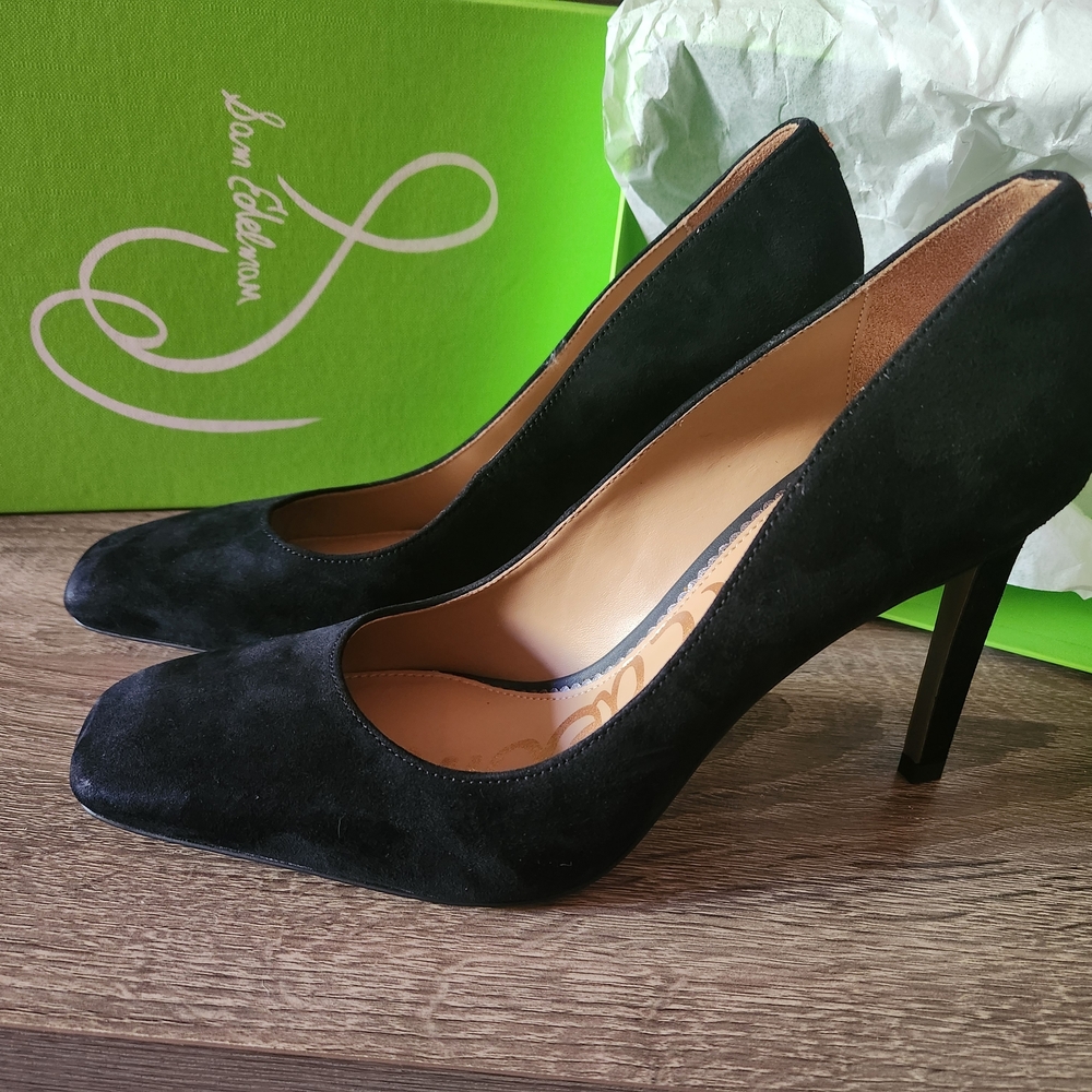 Sam Edelman Beth Black Suede Women's Pumps Size 8.5 New In Box
